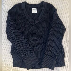 Abercrombie V-neck Sweater Black Medium